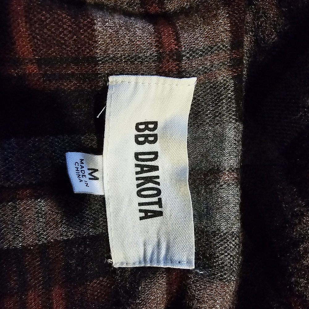BB Dakota Plaid Open Front Cardigan - Picture 3 of 4